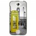 TPU1M330CABINEUKJAUNE - Coque souple pour Acer Liquid M330 avec impression Motifs cabine téléphonique UK jaune