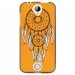 TPU1M330REVEORANGE - Coque souple pour Acer Liquid M330 avec impression Motifs attrape rêve sur fond orange