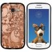 TPU1S7390ARABESQUEBRONZE - Coque Souple en gel noir pour Galaxy Trend Lite avec impression Motifs arabesque bronze