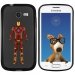 TPU1S7390IRON - Coque Souple en gel noir pour Galaxy Trend Lite avec impression Motifs Iron