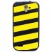 TPU1SFRTRAIL4BANDESJAUNES - Coque souple pour SFR StarTrail 4 avec impression Motifs bandes jaunes