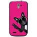TPU1SFRTRAIL4CHIENVFUSHIA - Coque souple pour SFR StarTrail 4 avec impression Motifs chien à lunettes sur fond fushia