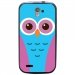 TPU1SFRTRAIL4CHOUETTE3 - Coque souple pour SFR StarTrail 4 avec impression Motifs chouette bleue et rose