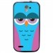 TPU1SFRTRAIL4CHOUETTE4 - Coque souple pour SFR StarTrail 4 avec impression Motifs chouette endormie bleue et rose