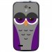 TPU1SFRTRAIL4CHOUETTE6 - Coque souple pour SFR StarTrail 4 avec impression Motifs chouette endormie mauve et grise