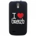 TPU1SFRTRAIL4COEURBREIZH - Coque souple pour SFR StarTrail 4 avec impression Motifs coeur rouge I Love Breizh