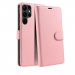 WALLET-S23ULTRAROSE - Etui Galaxy-S23 ULTRA logements carte fonction stand coloris rose