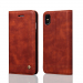 WALLMAGN-IPXSCAMEL - Housse Etui iPhone XS rabat latéral camel aimant invisible