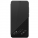 WIKOSMART-VIEWLITE - Wiko Smart-Folio pour Wiko View-Lite dos cuir noir et rabat latéral translucide