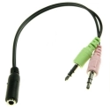 ADAPT-G722204 - Adaptateur audio Jack 3.5mm femelle vers 2 jack 3.5mm mâles