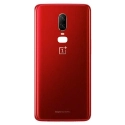 DOS-ONEPLUS6ROUGE - Dos OnePlus 6 (vitre arrière) coloris rouge mat avec lentille photo