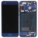 FACE-HONOR9BLEU - Ecran complet Honor 9 Vitre + Ecran LCD sur châssis assemblé bleu avec batterie et composants