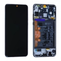 FACE-P30LITENOIR - Ecran complet origine Huawei P30-Lite Vitre + Ecran LCD + chassis avec batterie