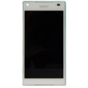 FACEAV-XPZ5COMPACTBLANC - Ecran complet blanc Xperia Z5-Compact Sony assemblé sur châssis Vitre tactile et LCD