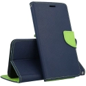 FANCY-A324GBLEU - Etui Galaxy A32(4G) Fancy-Diary bleu logements cartes fonction stand