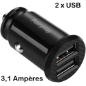 FP-MARANELLOS2 - Puissant chargeur voiture 2xUSB 3.1A 