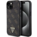 GUHCP15SPG4GPK - Coque Guess série Triangle Métal pour iPhone 15 coloris noir