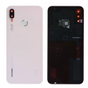 HUAWEI-DOSP20LITEROSE - Dos Huawei P20 Lite en verre rose avec vitre appareil photo et bouton empreinte