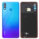 HUAWEI-DOSP30LITEBLEU - Dos Huawei P30 Lite en verre bleu avec vitre appareil photo et bouton empreinte