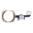 NAPPEHOMEIP6GOLD - Nappe bouton Home blanc et gold pour réparation pour iPhone 6 iPhone 6 Plus