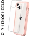 RHINO-MODNXIP15ROSE - Coque RhinoShield Mod-NX pour iPhone 15 coloris rose et dos transparent