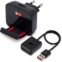 SCH20024-3EN11A - Chargeur secteur 3 en 1 avec socle intégré pour iPhone,micro et mini USB gamme Swiss Charger