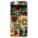 TPU0IPHONE7LOVEVINTAGE - Coque souple pour Apple iPhone 7 avec impression Motifs Love Vintage