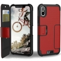 UAG-FOLIOIPXSMAXROUGEA - Etui iPhone Xs MAX UAG renforcé avec rabat latéral rouge logements cartes