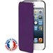 ETUICOXIP5MIFM - ETUICOXIP5MIFM Etui coque mauve rabat latéral pour iPhone 5 made in france